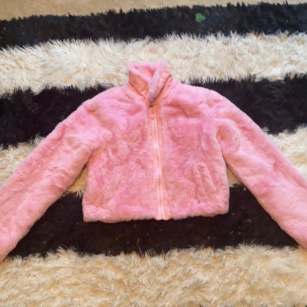 Dolls Kill Pink Fuzzy Cropped Jacket